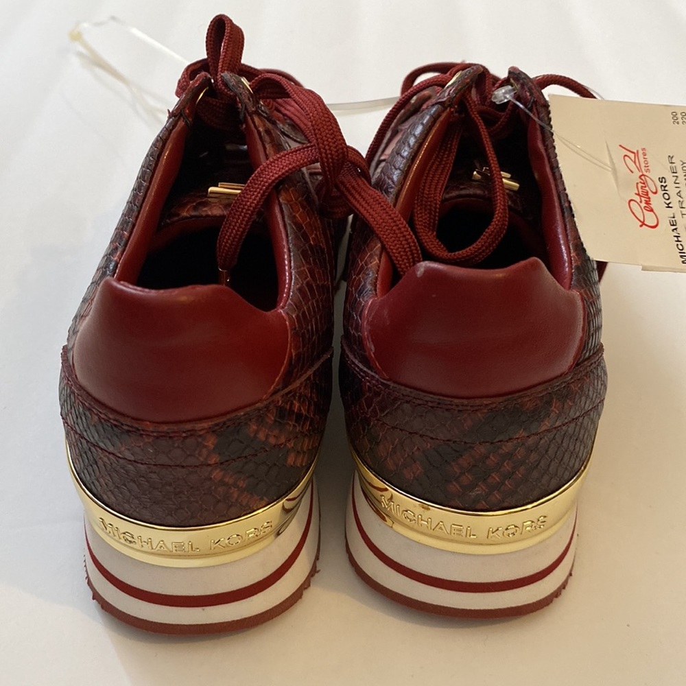 Michael kors snakeskin billy trainer sneakers 6.5 NWT - Picture 3 of 6
